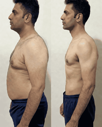 Fahad Niaz before and after transformation