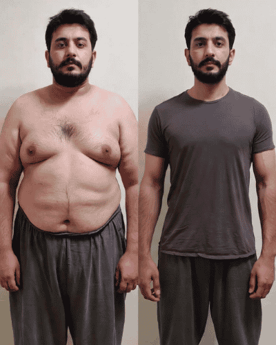 Bilal Murtaza before and after transformation