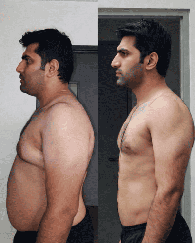 Adeel Butt before and after transformation